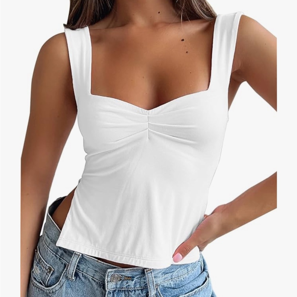 Slit Bustier Tank top